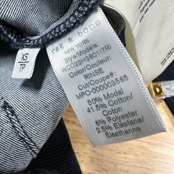 Rag & Bone NWT Nina High Rise Pull On Legging Jeans Rinse Blue Slim Fit Size XS - Picture 7 of 11